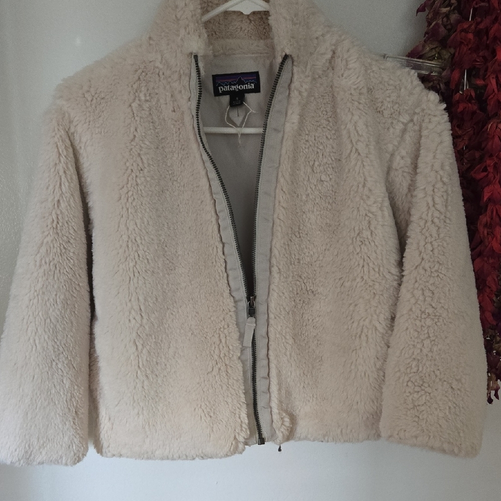 Patagonia Kids Off-White Teddy Jacket